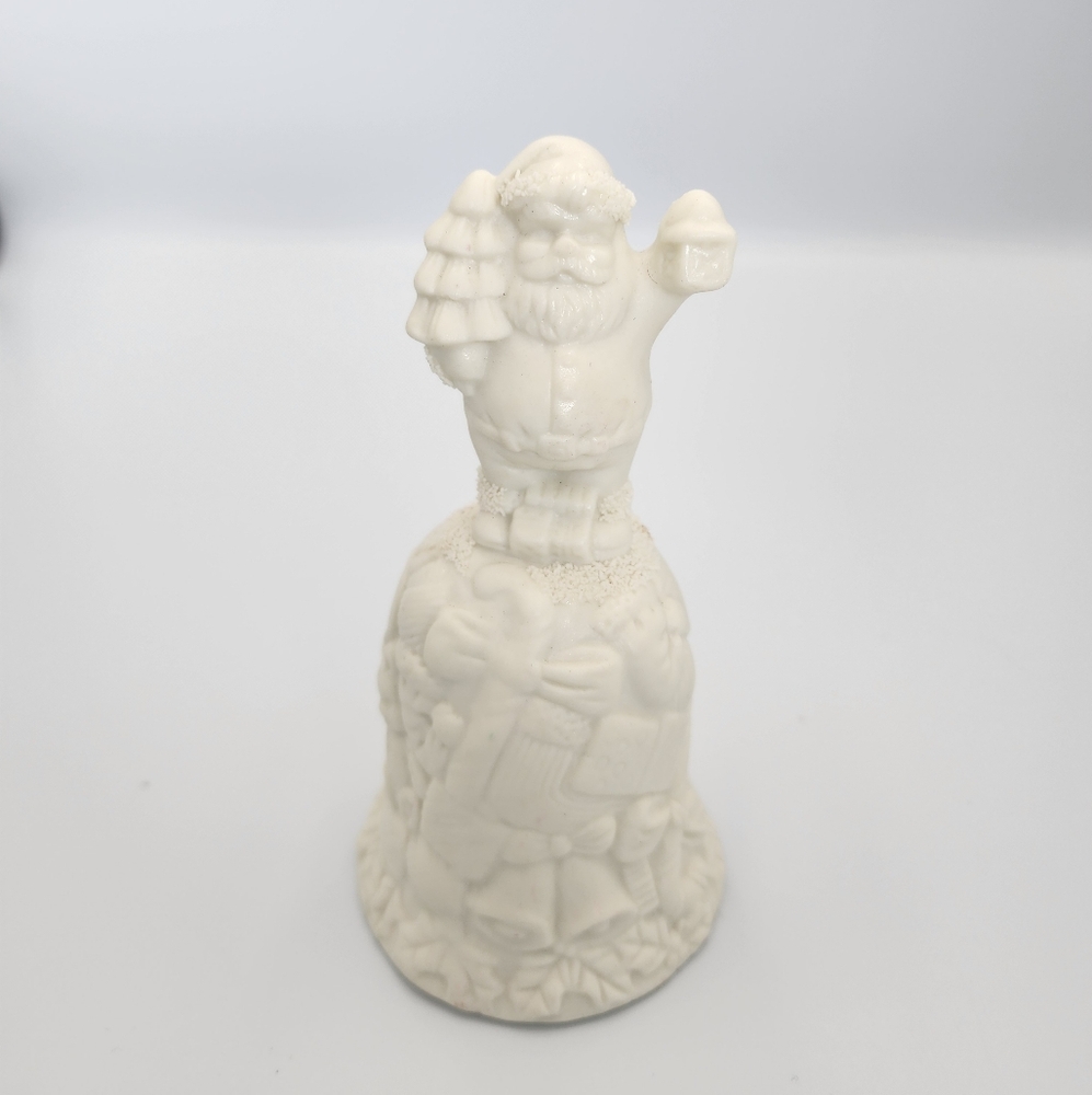 Vintage White Santa Claus Ceramic Decorative Bell